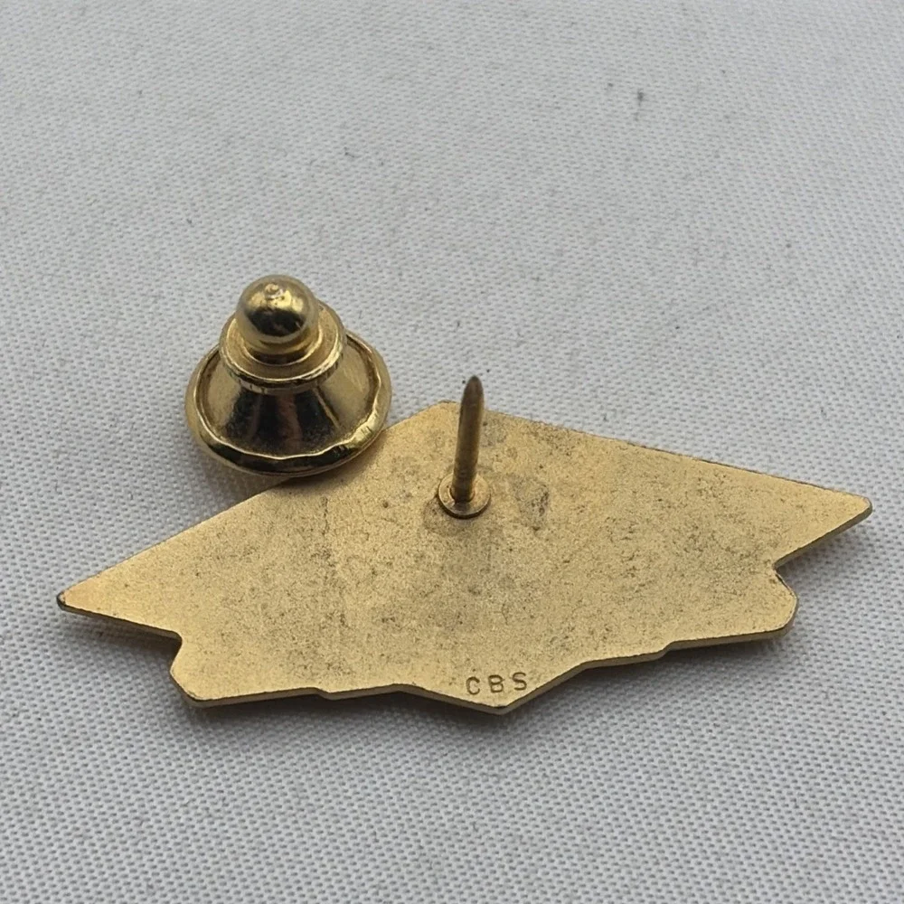 Great Moments CBS Television Network Gold Tone Promotional Lapel Hat Pin